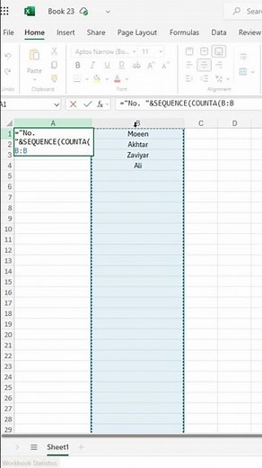 Auto Number Rows in Excel | Dynamic Numbering with Formula