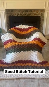 The Seed Stitch Tutorial 🧶I love that it looks the same on the front and on the back. Enjoy! #ChunkyKnit #chunkyyarnlove #handmade #chunkyknitblanket #ChunkyKnit #chunkyyarn #seedstitch | Heather McCloskey