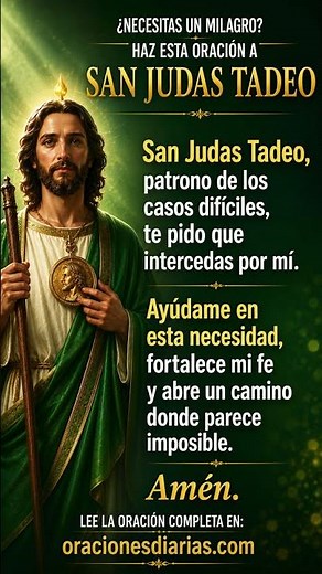 🙏 ¿Necesitas ayuda en un caso difícil? Haz esta oración a San Judas Tadeo