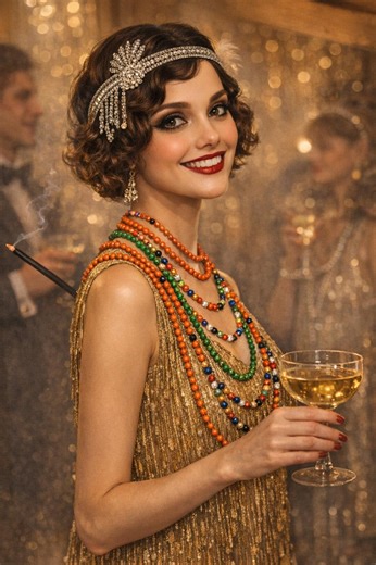 Antique Glass Flapper Bead Set - Etsy