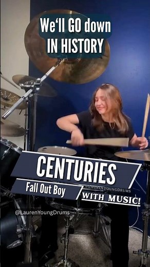 Fall Out Boy - Centuries (Drum Cover/Drummer Cam) LIVE By Female Teen Drummer Lauren Young