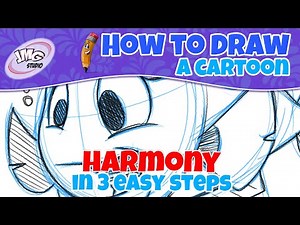 How to draw a cute cartoon harmony in 3 easy steps