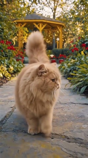 the cat is showing its poop