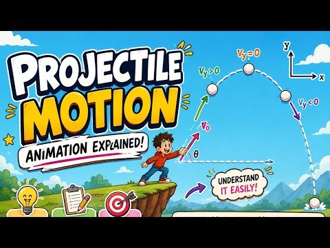 Projectile Motion Explained with Daily Life Examples | Animation | Physics Made Easy