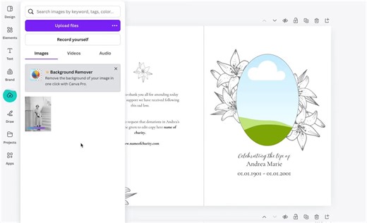 Modern Funeral Program Template Printable Order of Service Celebration Life Funeral Memorial Program Simple Funeral Editable Template Canva - Etsy