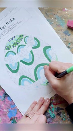 Pysanky Egg Two-Dimensional Design Art Project