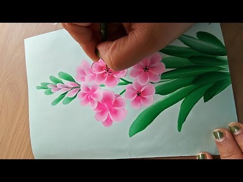 Easy flower painting ideas| one stroke flower painting 🎨🖌️
