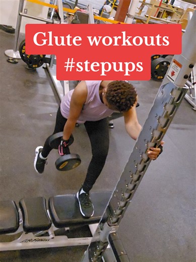 Adding step ups ti my glute day has been a game changer but dang they're hard. #TikTokCreatorSearchInsightsIncentive #gymcontent #glutesworkout #gymtok