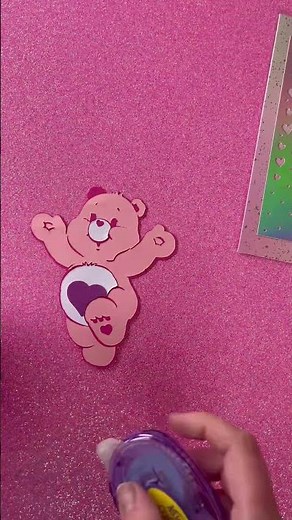 Create a Care Bears card using layered cardstock and your Cricut machine! 🌈✨ Perfect for spreading