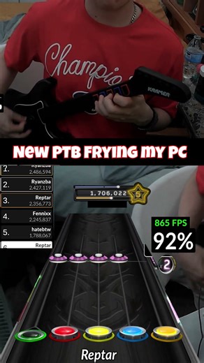 I love getting 500 less fps & my scores not submitting #clonehero #guitarhero #gaming