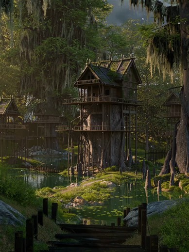 Stunning Swamp Scene Created with Blender 3D