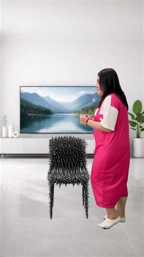 I Sat on a SPIKE CHAIR (biggest mistake) 😂🪑 #prank #fail #shorts