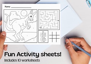 Printable Activity Sheets for Kids – 10 Fun & Educational Worksheets - Etsy