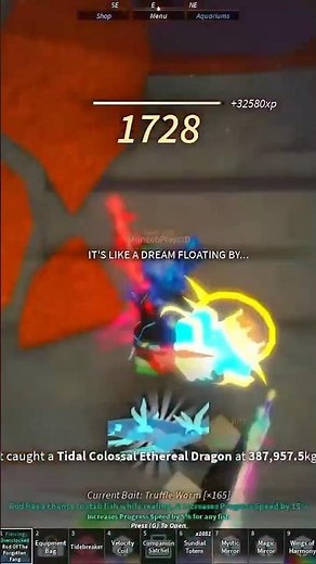 Catch Tidal Colossal Ethereal Dragon in Fisch. Roblox