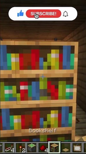 How to make a Secret Bookshelf door in Minecraft!! #minecraftbuildingtutorial #minecraft