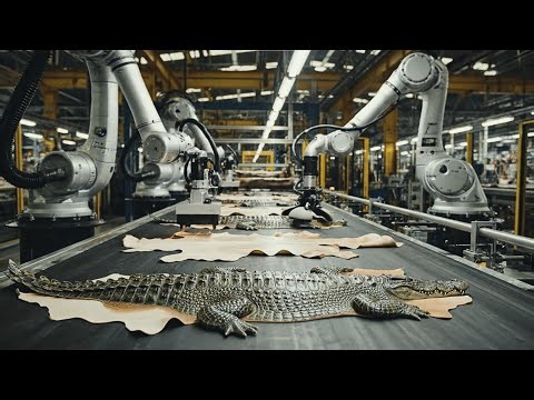 “Inside a Luxury Crocodile Leather Shoe Factory | Step-by-Step Production”