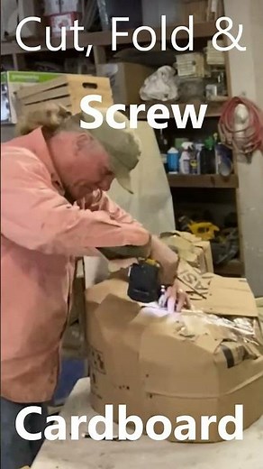 Build a cement cardboard fake rock fast and easily #cardboardcraft #cardboard #cardboardcrafts