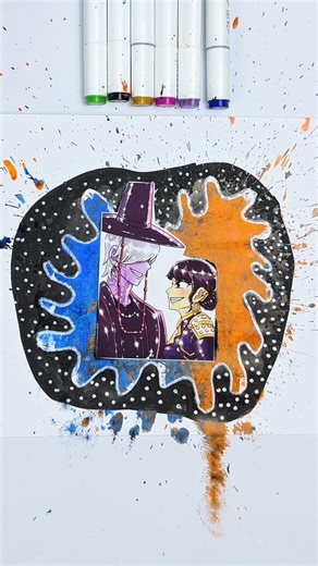 Mystery and Zoey | Kpop Demon Hunter Acrylic Paint Portrait Challenge Trends 😍 #kpopdemonhunter