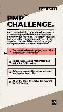 Solve this PMP Question - 8 | How to Resolve Team Conflicts in Project Management | PMPwithRay