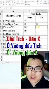 mẹo tạo nhanh dấu tích, dấu x, ô vuông có dấu tích, ô vuông có dấu x trong Excel #minhlakhoa #tinhocvanphong #hocexcel #exceltutorial #exceltips #reelsfbシ | Mình Là Khoa