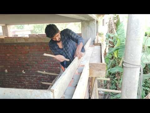Lintel shuttering work_ window slab centering with concrete