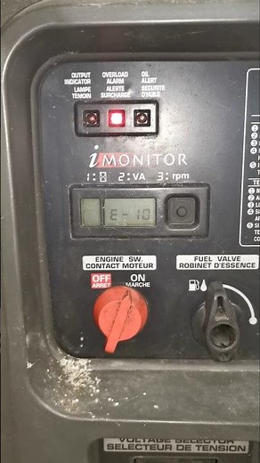 Honda generator error codes E-10 E-20. #diagnostictroublecode #generatorrepair #diy #repair #honda