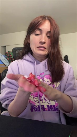 the red was made by mixing takis powder and shaving cream and it grossed me out lol