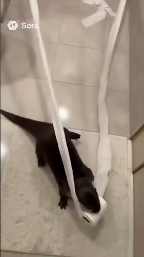 This Otter’s Toilet Paper Trick Will Make You Laugh