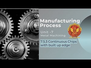 7.5.3 Continuous Chips with Built Up Edge | ME305 |