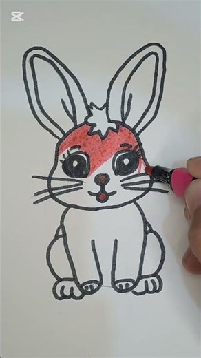 “Easy Coloring of a Cute Bunny 🖍️🐇”