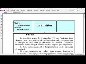 Tronc commun scientifique : Transistor