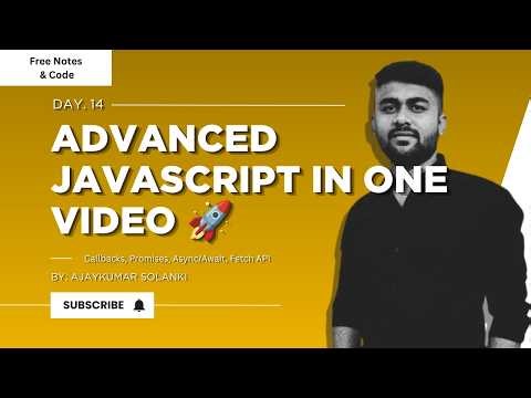(Day 14) Callbacks, Promises, Async/Await, Storage APIs & Fetch API