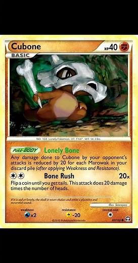 Evolution of Cubone Pokémon Cards No.104 #pokemoncards #pokemon #pokemontcg #104 #cubone