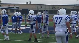 Touchdown! HSSMLive with Spring Football Watch Mission Veterans Memorial HS Quarterback, Landry GILPIN score on a sneak into the Endzone. | High School Sports Magazine