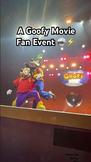 Goofy & Max dancing to Powerline’s I2I at the “A Goofy Movie” Fan Event 🪩⚡️ #AGoofyMovie #Disney