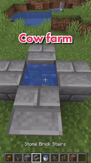 Really simple and efficient cow farm 🐄 #minecraft #cow #farm
