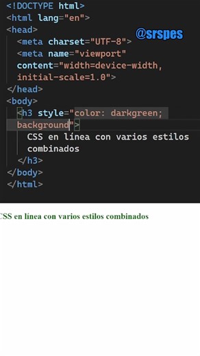 Formas de añadir estilos a los elementos desde CSS: CSS en línea