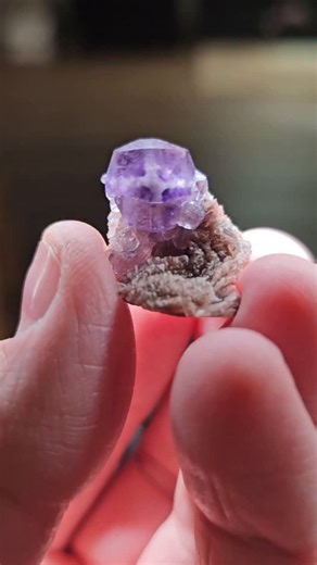 Now here is an interesting little fluorite with the most unique zoning. When I found this, I was quite surprised to find out its origins. Where do you think this fluorite is from? China, Mexico, Namibia? Take a guess in the comments, I'm curious to see what you all think! @c.k.fine_minerals #fluorite #fineminerals | Chad Kaatz