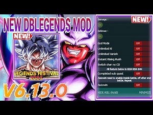 NEW DBLEGENDS MOD MENU V6.13.0 | MOD MENU | 9+ FEATURES LEGENDS FEST2025 ( Dragonball legends )