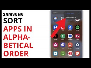 How to Sort Apps in Alphabetical Order on Samsung Galaxy