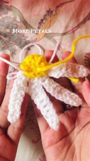 Crochet Daisy Flower Beginner Friendly Tutorial #DaisyCrochet #crochetforbeginners #CrochetShorts