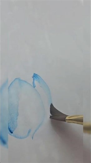 Easy brushstrokes flower # easywatercolor #watercolorpainting #art #shorts #relaxingmusic #painting