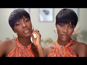 $15 Cute Short Pixie Wig For Summer | Outre Full Wig Wigpop Nola Ft Samsbeauty | Okemute Ugwuamaka