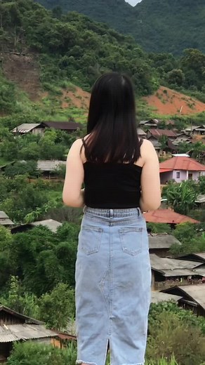 Scenic Rural Landscape: A Woman's Serene Journey Home