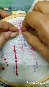 Wipped Running stitch 🌸😁👌 #handbroidery #embroideryforbeginners #diy #embroiderylover #embroiderytoo