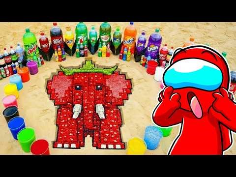 GIANT BRAINROTS VOLCANO EXPERIMENT with ORBEEZ, MENTOS, Coca-Cola, Fanta, 7up | DEEP REACTION