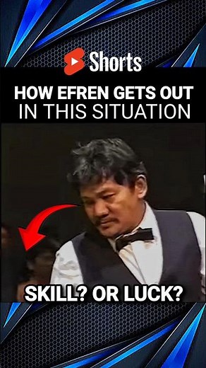 ⭐ Efren Reyes two rail kick shot escape
