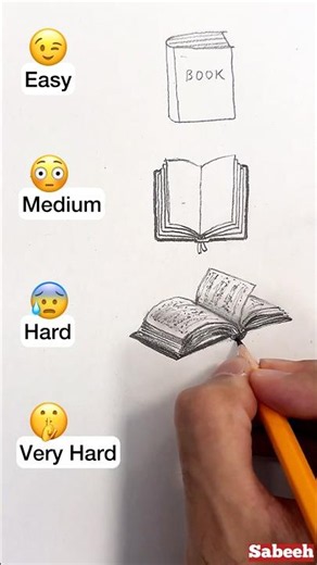 How to draw Book 📖 (Art Levels) #art #drawing #sketch #shorts #books #pencildrawing #howtodraw