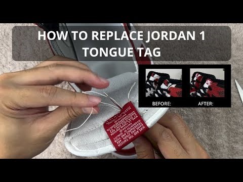 How to replace Jordan 1 tongue tag
