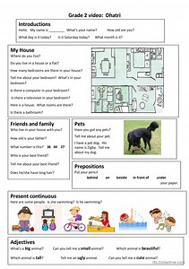 Trinity GESE Grade 2 Video Worksheet